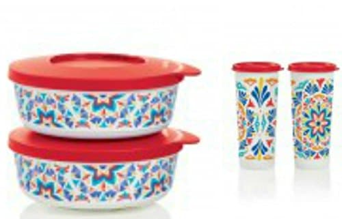 Tupperware Serving Bowl and Tumbler Set