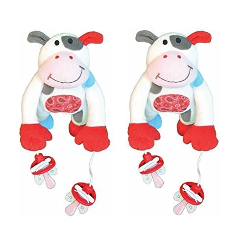 PullyPalz 2-pack MooMoo the Cow Interactive Pacifier Toy