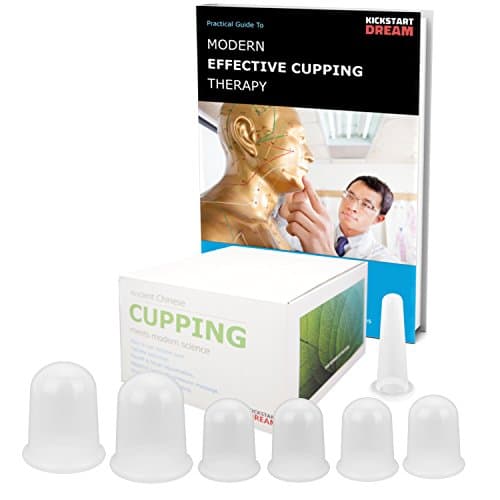 Silicone Cupping Therapy Set, 7 Cups, Comprehensive E-book Entitled 'Effective Cupping' Included. Anti Cellulite Cup, Facial Massager, Muscle &amp; Back Pain Reliever By Kickstartdream