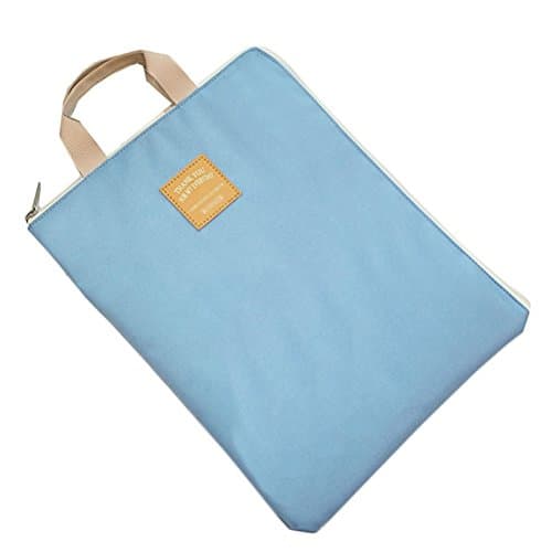 Convenient A4 Document Organizer Bag Tote Holder iPad Bag Case Waterproof Roomy Bag for Men Women (Blue)