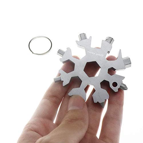 18-in-1 Stainless Multi-Tool Screwdriver Keychain Snowflake Multi-Tool Card Combination Bottle Opener Incredible Tool
