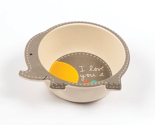 Tiny Footprint Baby Feeding Bowls - 2-Pack (Elephant)