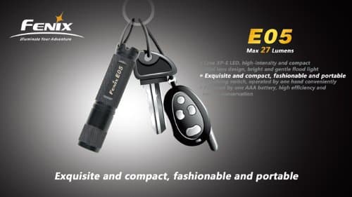 Fenix Lights by LightMen E05 Keychain LED Flashlight (Keychain Torch) 85 Lumen 2015 Model