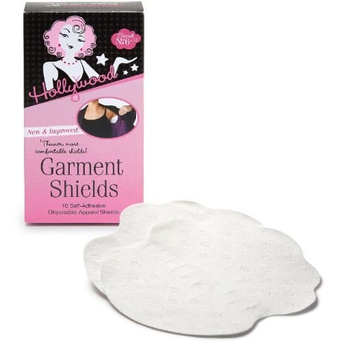 Garment Underarm Apparel Shields, Original Thin Version 10 pieces Hollywood Fashion Secrets