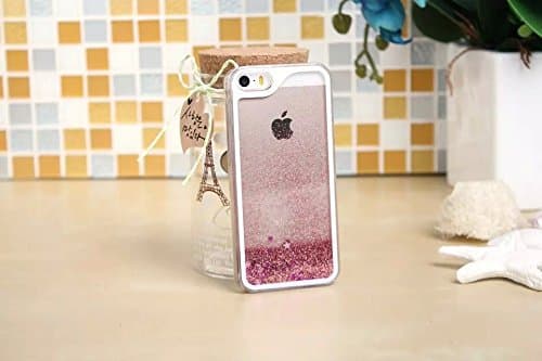 Case For Redmi 1S, CoverProof® Hard PC Phone Shell Flowing Liquid Star Quicksand Phone Case Glitter Luxury Transparent Clear Back Phone Cover Tide Cover-Pink