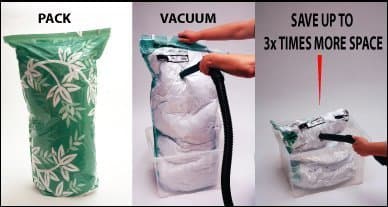 12-Piece 6-Jumbo- 6 X-large BIG SIZE Cube(Gusseted) Bottom Space Saving Vacuum Bag Set by Storage Kaddy
