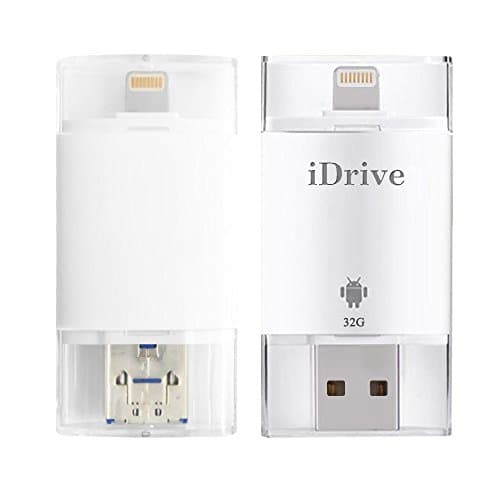 Micro USB + Lightning USB Flash Drive, HD Memory Stick for iPhone 5/5C/5S/6/6Plus/7 and Android for Adding Extra Storage to Save More Image &amp; Video (32GB)