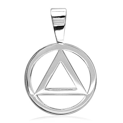 Small AA Sobriety Charm in Sterling Silver