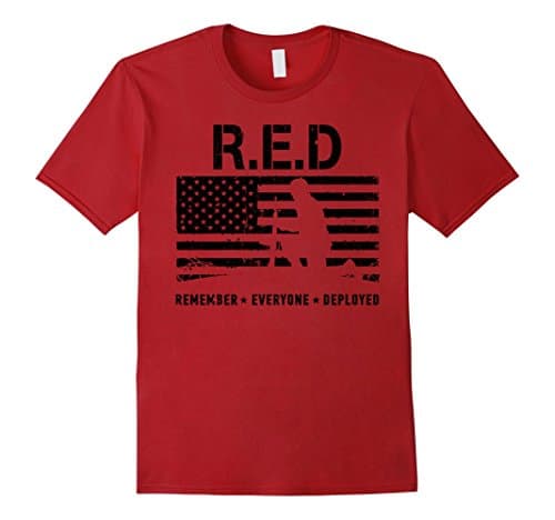Mens R.E.D Friday TShirt RED Remember Everyone Deployed 3XL Cranberry