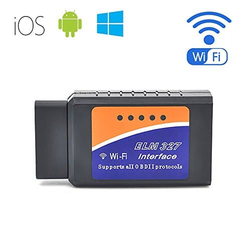 Car WIFI OBD 2 OBD2 OBDII Code Reader Scan Tool, compatible with IOS, Android &amp; Windows Devices (Blue)