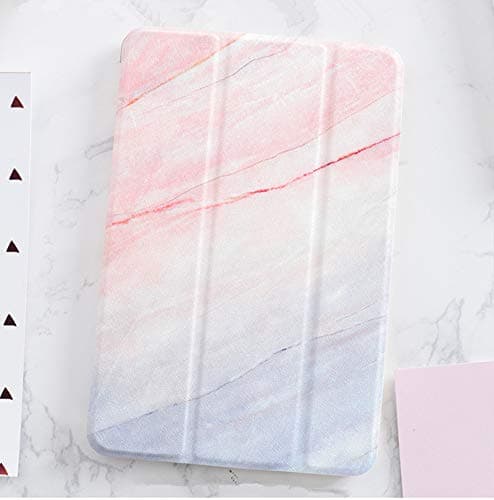 iPad 9.7 2018/2017 Case,iPad Pro 10.5 Case, Lightweight Smart Clear Case Trifold Stand Marble Magnetic Flip Cover for iPad 6th/5th Generation/iPad Pro 10.5 (iPad Pro 10.5, Pink)