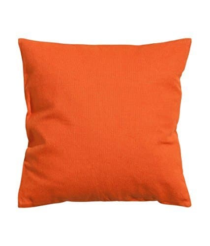 Solid Bright Orange Cushion Cover 100% Cotton Twill Throw Pillow Cover Cushion (20 x 20")
