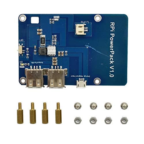 No Battery Version Lithium Battery Pack Expansion Board Power Supply With Switch For Raspberry Pi 3,2 Model B,1 Model B+ - Blue