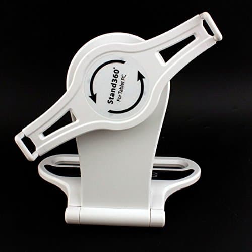 Tablet Stand DHYSTAR Tabletop Stand for ipad mini 1 2 3 4 / ipad air 1 2 / ipad 2 3 4, Samsung galaxy Tab Most 7"-10" Tablets / E-readers Desktop Holder With 360-Degree Rotation - White