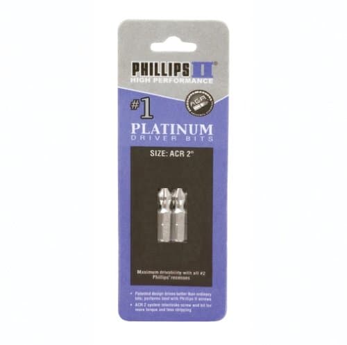 (80201) #1 Phillips with ACR bits 1" 2 pk