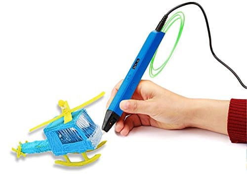 Manve Intelligent 3D Printing Pen, 3D Drawing Model Making Doodle Arts &amp; Crafts Drawing, With LED / OLED Screen, Lightweight Portable Compatible with Power Bank. (blue)