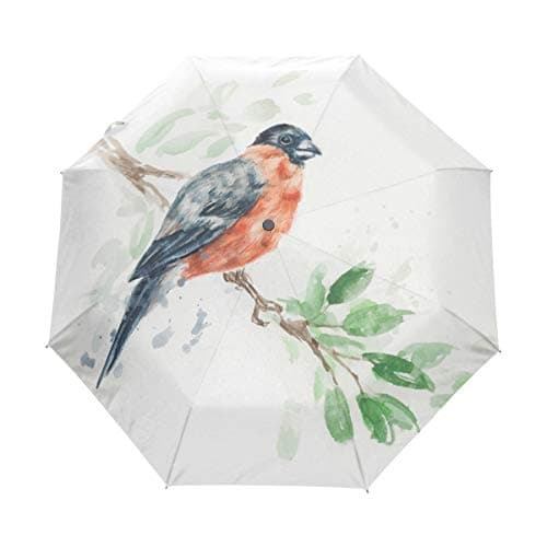 Retro Cute Bird Auto Umbrella Open Close Windproof Pattern Painting Classical Chinese Style Series Travel Umbrella Lightweight Compact Parasol Umbrellas Sun & Rain 5020409