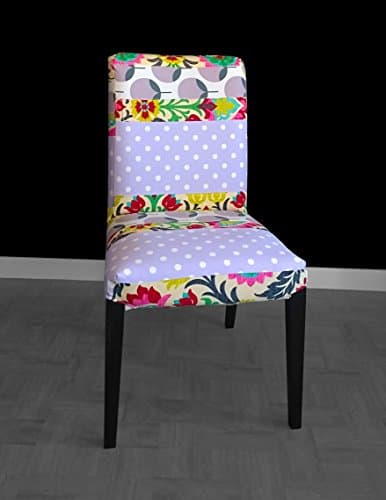 IKEA Henriksdal Dining Chair Cover - Lavender Polka Dot Patchwork