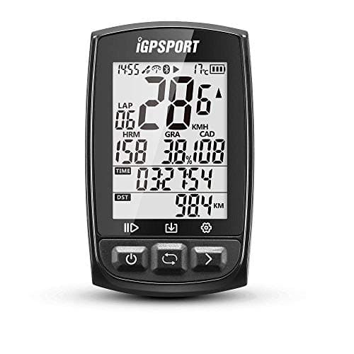 iGPSPORT iGS50E GPS Cyclocomputer for Bikes [Spanish Version] - Data and Route Recording - 2.2-Inch Anti-Glare Screen - Connection to ANT+ / 2.4G Sensors - IPX7 Waterproofing and Bluetooth