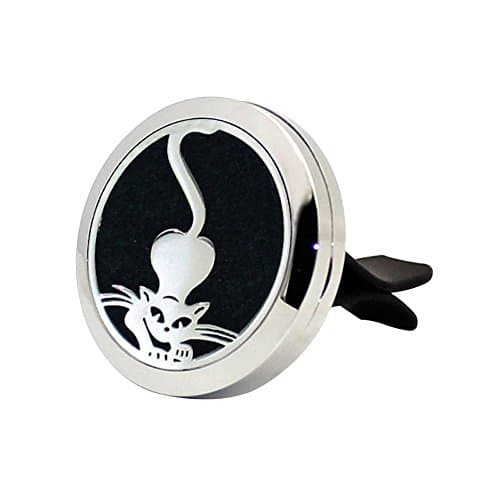 Essential Oil Diffuser , Kingspinner 8 Style Car Air Auto Vent Freshener Stainless Gift Locket Decor (G)
