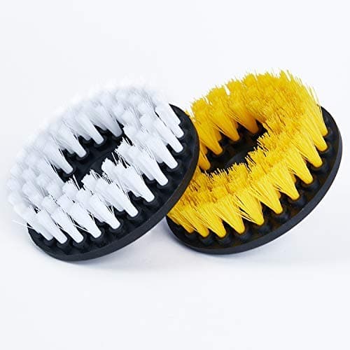 Cooptop Soft & Medium Bristles Drill Brush Attachment Set of 2 - Power Scrubbing Drill Attachment - Bathroom & Kitchen Scrub Brush Cleaning Kit