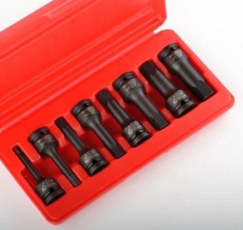 PRO GRADE 8 Pc 1/2" Drive Hex Impact Socket Bit Set (SAE) Automotive Shop Tools