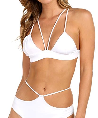 Indah Ascend Triangle Bikini Top White