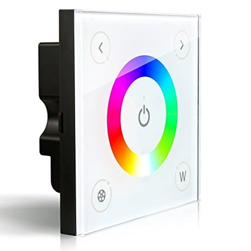 Wall-mounted Touch Panel Full Color RGBW Dimmer Controller LED Strip Lighting 12-24V 16A 192W 384W (5 Year Warranty)