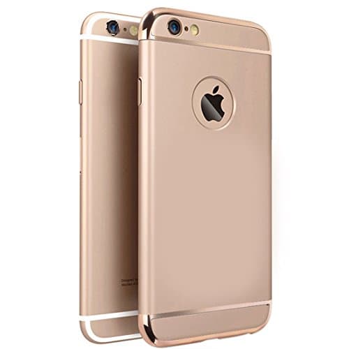 Ultra-Thin Hard Slim Case for iPhone 6/6s Case, X-IT Hybrid Protective Shell, Anti-Scratch Shock-Absorption Non Slip Metal Bumper Cover for i Phone 6 / Phone 6s (4.7") - Gold