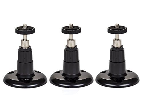 Security Wall Mount - Adjustable Indoor/Outdoor Mount Compatible with Arlo, Arlo Pro, Arlo Pro 2, Arlo Pro 3/Pro4, Arlo Ultra/Ultra2, and Other Compatible Models (3 Pack, Black)