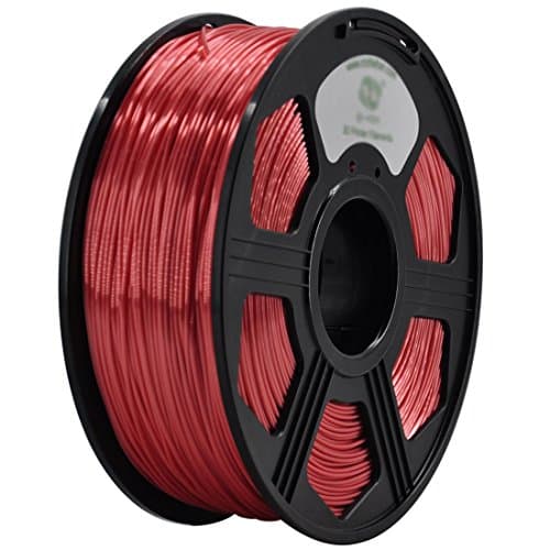DANITI TECH 3D Printer Filament Silk like Polymer Composite polymer Filament , Diameter Tolerance +/- 0.05 mm, 1 KG Spool, 1.75 mm, silk like filament, red (Red)