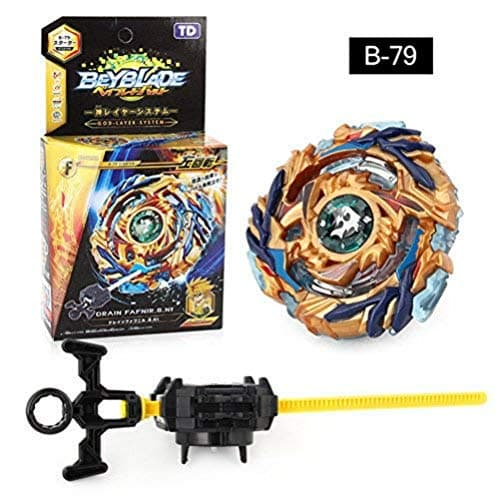 Wywei Bey Burst Blade Evolution String Launcher Grip Kit God Bay Battling Top Booster Geist Fafnir. High Performance 4D Bey Left Right Launcher Spinning Top Boys Game Toys Bey Battle Set (B-79)