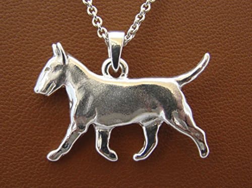 Sterling Silver Bull Terrier Moving Study Pendant