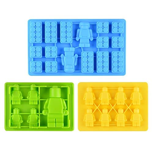 Candy Molds &amp; Ice Cube Trays Building Bricks and Figures - Fun, Toy Kids Set