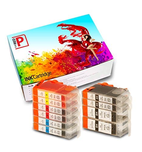 The Red P Ink Cartridge Replacement for PGI-5 CLI-8 PIXMA IP5200R IP3300 IP3500 IP4200 IP4300 IP4500 IP5200 MP500 MP510 MP520 MP600 MP610 MP800 MP810 MP830 MP950 MP960 MP970 MX700 MP530 MX850 10 Pack