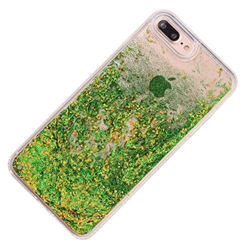 Mikikit Bling phone cover for iPhone 7 Plus / 8 Plus,Creative Soft Phone Case Dimonds Flash Design with Floating Quick-sand Shockproof Phone Cover for iPhone 7 Plus / 8 Plus