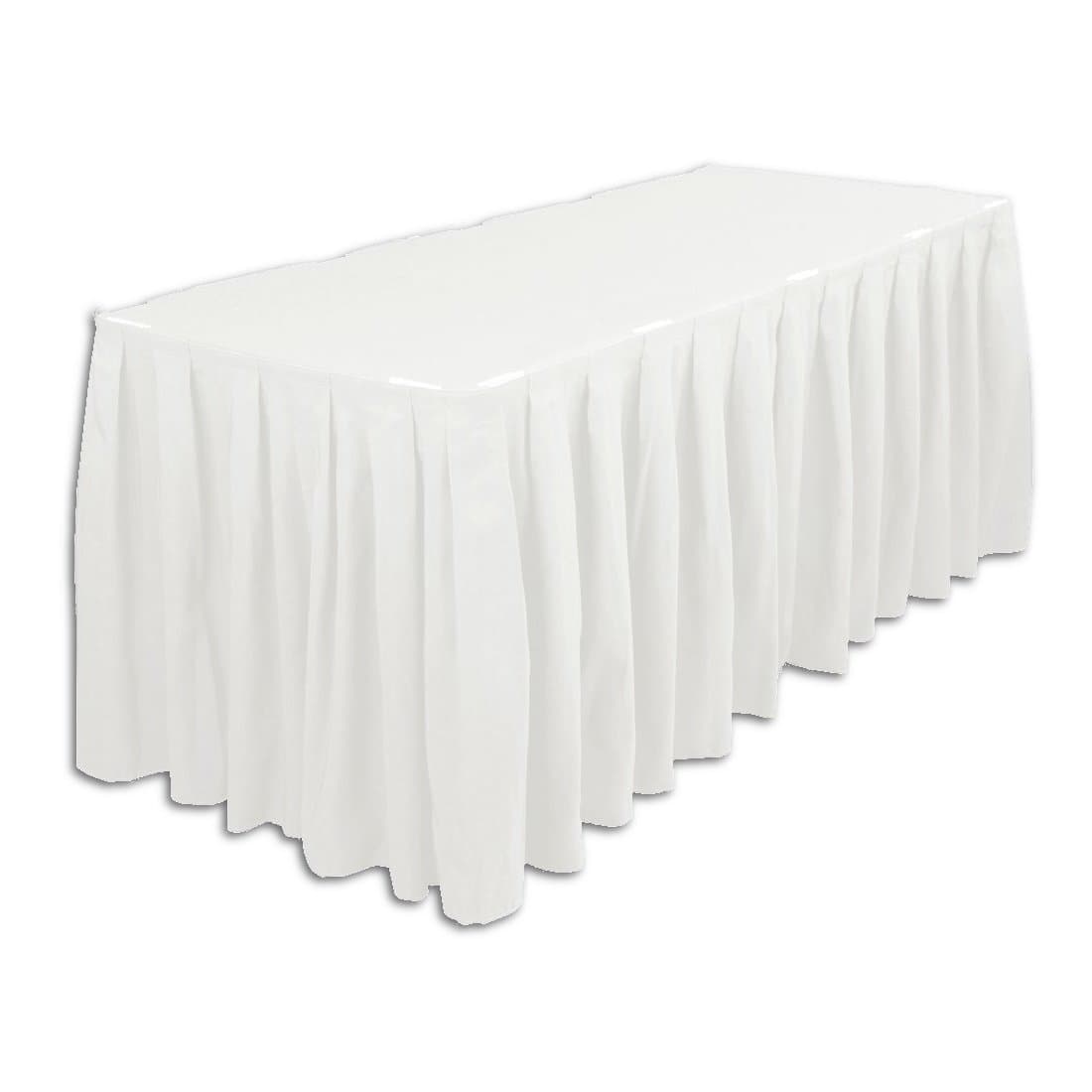 White Plastic Table Skirt by Party Range