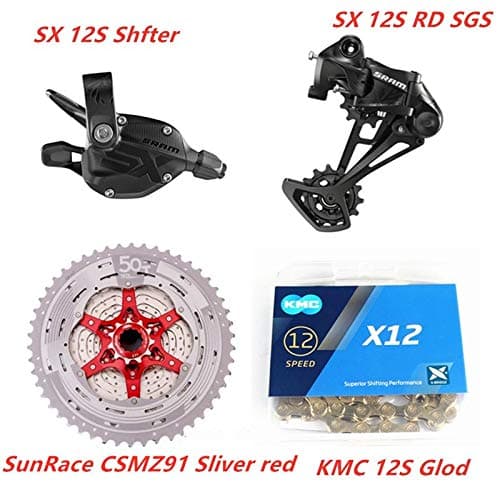 CHENTAOCS SRAM SX EAGLE 1x12 Speed 11-50T Groupset Trigger Shifter Derailleur SX Chain/KMC Chain With NX EAGLE/SunRace CSMZ91X Cassette Easy to use (color : 5)