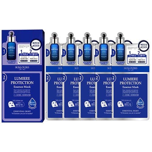 Korean Cosmetics Mask Sheet 5type, total 5pcs set whithening,anti-winkle,hydrating (Blue)