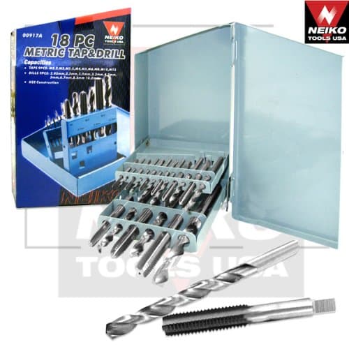 Neiko Tools USA 18 pc UNC Fine Tap and Drill Bit Set