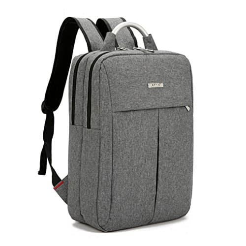 Qisc Unisex Multi-Functional Backpack, Waterproof Polyester Laptop Backpack Bookbag Business Computer Backpack School College Backpack For Men and Women (Gray)