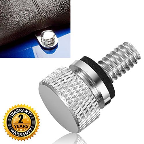 Seat Bolt Screw Cap Chrome for Harley Davidson Quick Mount Polished Knurled Sides 1/4"-20 Thread by BenkerMoto