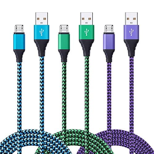 Android Charger Cable, OrSunday 3 Packs 6ft Braided Micro USB Cord Fast Charging Data Sync Phone Charger for Samsung Galaxy J3 J7 S7 S6 S7 edge, Tablet, Nexus, Sony, Motorola, Blu, ZTE, TCL,Blackberry