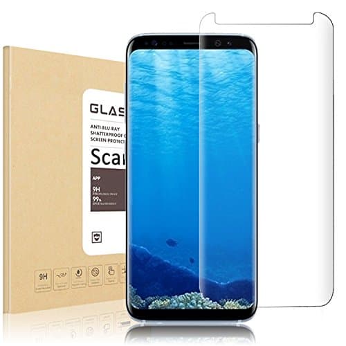 Scarer [Full Screen Coverage] Tempered Glass Screen Protector for Samsung Galaxy S8 Easy Install with Lifetime Replacement Warranty - Retail Packaging