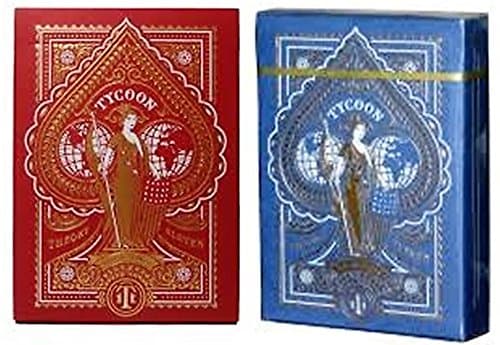 Wilddeckdotcom Tycoon (Red & Blue) 2-Deck Set Playing Cards by Theory 11