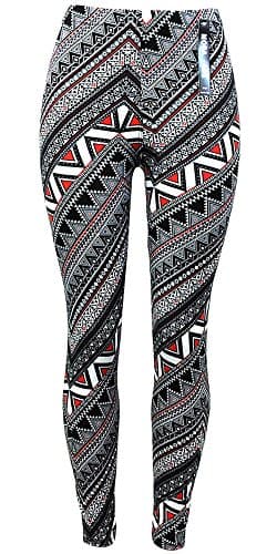 Moda Age Juniors & Kids Ultra Soft Best Patterned Printed Leggings - (S/M & L/XL Sizes) (Junior L/XL (12-14yrs), Aztec Mixed)
