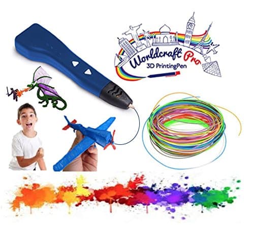 3D Printing Pen Creative Fun - Perfect Starter Kit | Create &amp; Design 3D Models | Perfect for Children &amp; Teenagers | User friendly &amp; with LED screen | USB Powered Filament Mechanical 3D Scribbler Pen