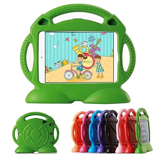 Lioeo Apple iPad Mini Case for Kids with Handle Durable Lightweight Shockproof Kids Proof Protective Cases for Apple iPad Mini 4 3 2 1 7.9 inch NOT for ipad 2 3 4 or ipad Air (Green)