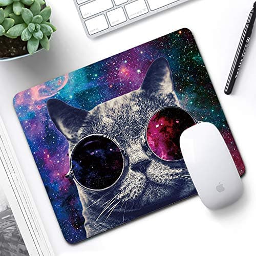 Marphe Mouse Pad Mousepad Non-Slip Rubber Gaming Mouse Pad Rectangle Mouse Pads for Computers Laptop (Space Cat)