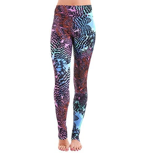 Liquido Active Women's Extra Long Patterned Yoga Legging Echo Small